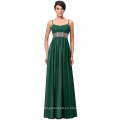 Kate Kasin de longitud completa de espagueti correas de gasa largo verde oscuro Evening Prom Party Dress 8 Tamaño EE.UU. 2 ~ 16 KK000184-1